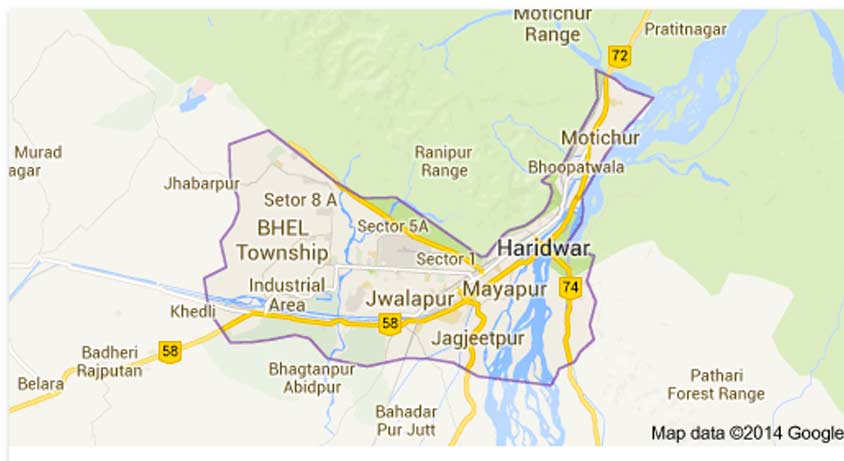 haridwar tour map